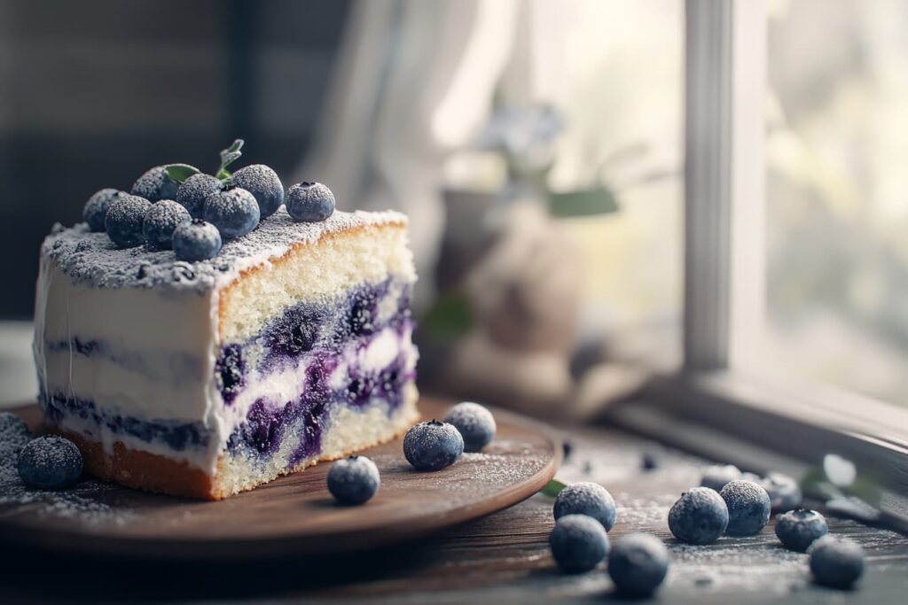 Can I put frozen blueberries in a cake mix