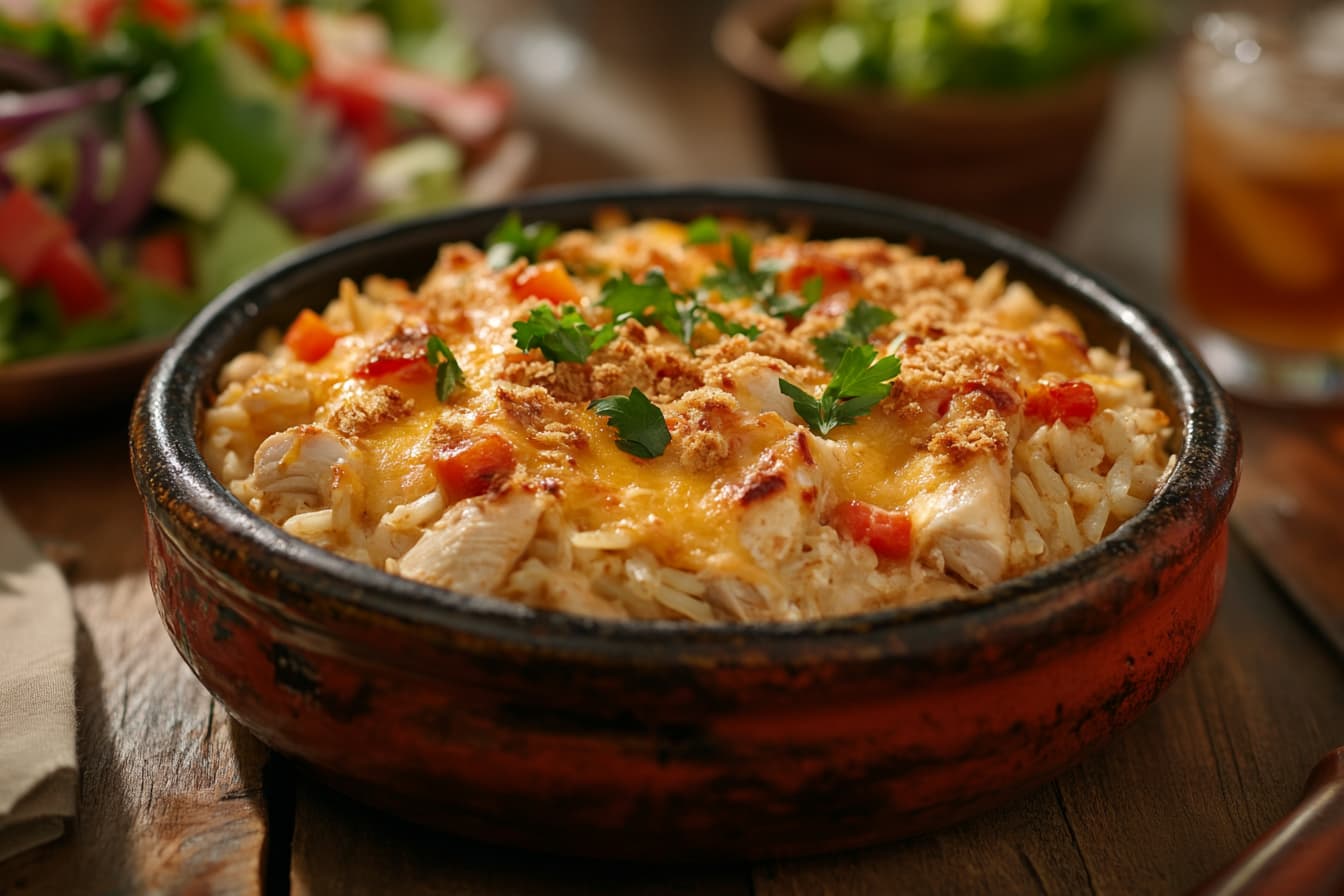 What are the ingredients for chicken and rice casserole