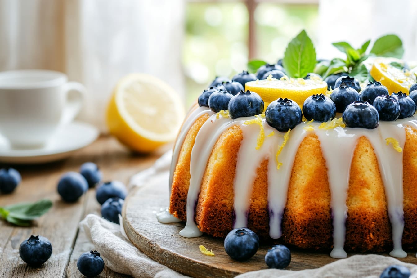 lemon blueberry pound cake